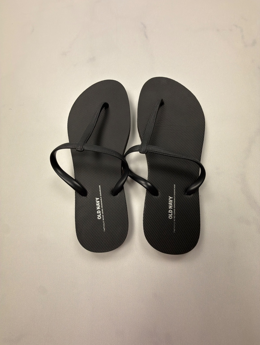 Old Navy Minimalist Flip Flop Black 2010s Casual - Womens 8